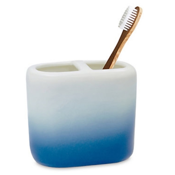 Ceramic Blue Toothbrush Holder - Picture 1 of 1